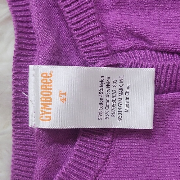 GYMBOREE Toddler girl's cropped cardigan with bottom ruffle size 4T - Picture 2 of 5